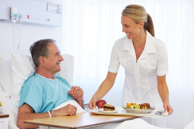 patient receiving meal